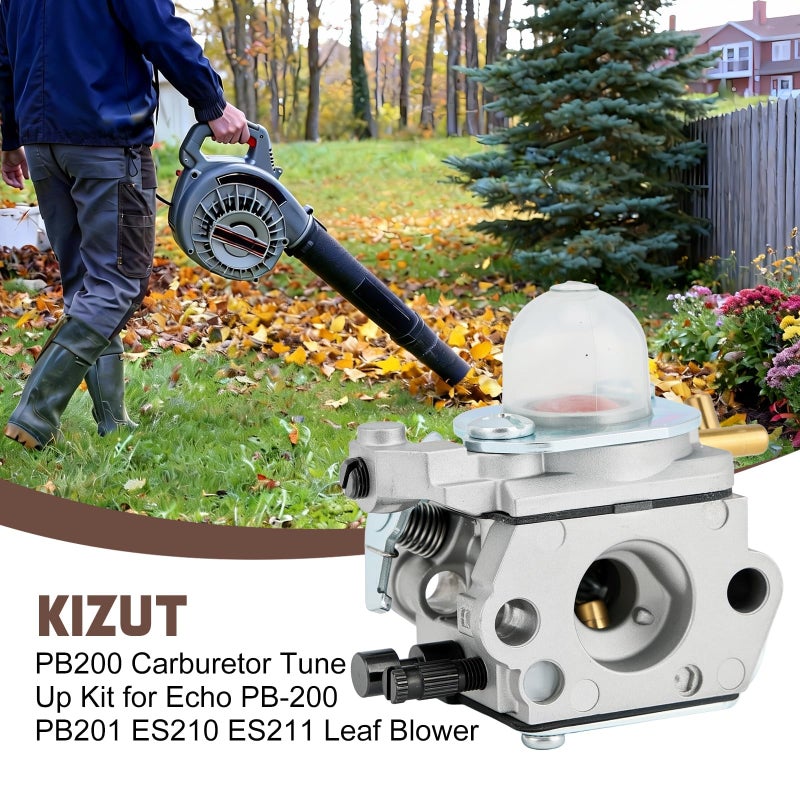 Kizut مجموعة ضبط كربوراتور Kizut PB200 لجهاز Echo PB-200 PB201 ES210 ES211 منفاخ أوراق الشجر ومفرمة الشفط C1U-K78 A021000942 A021000943 خط الوقود كرة البدء - Image 2